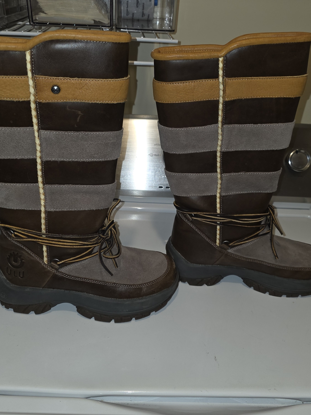 Ulu Caribou Lark Women's Brown, Tan & Gray Waterproof Winter Boots - Picture 2 of 8
